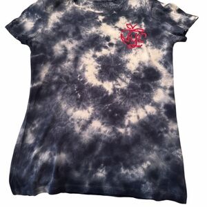 Aeropostale Tie-Dye Short Sleeve Tee - Navy and Red
